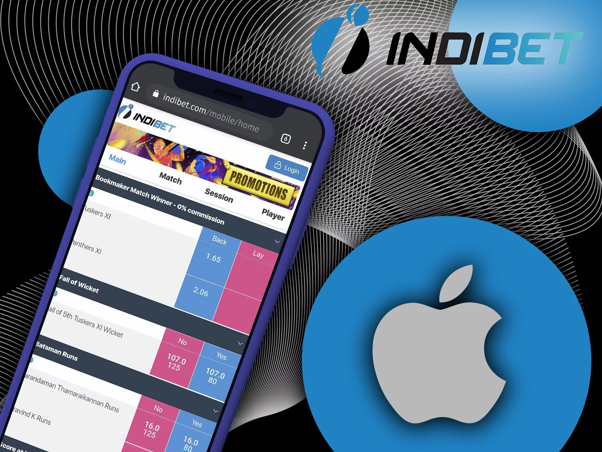 You can bet in Indibet via the mobile browser on your iPhone.